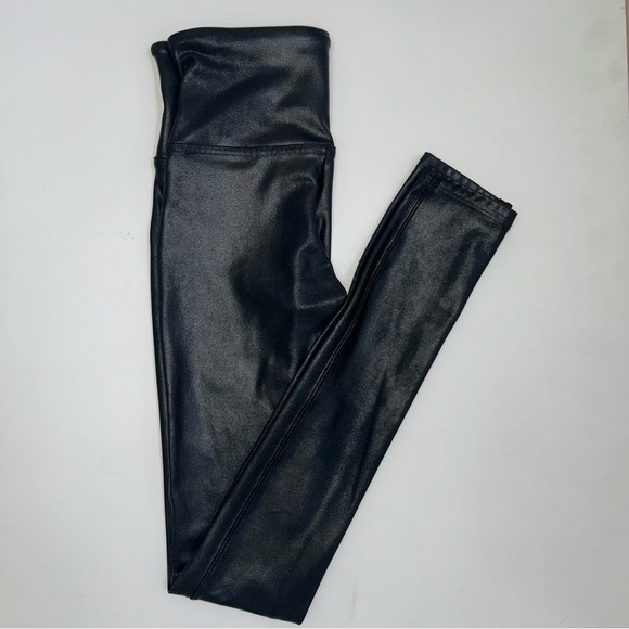 SPANX Faux Leather Shaping Leggings XS High Waist Slimming Control BEST SELLER! - Picture 5 of 13